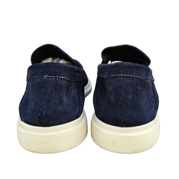 Blue Suede Shoes Leather Loafers Bilt George Brown Foster Penny Loafer Size 8.5 - Picture 5 of 13